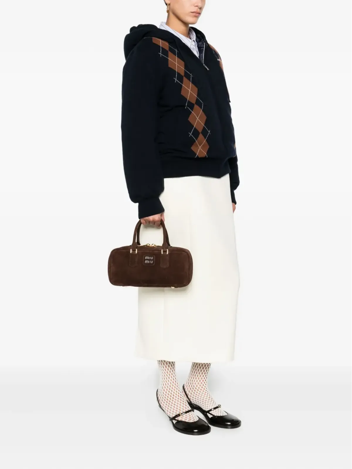 Miu Miu トップハンドル ZIPファスナー付き トートバッグ - 画像3
