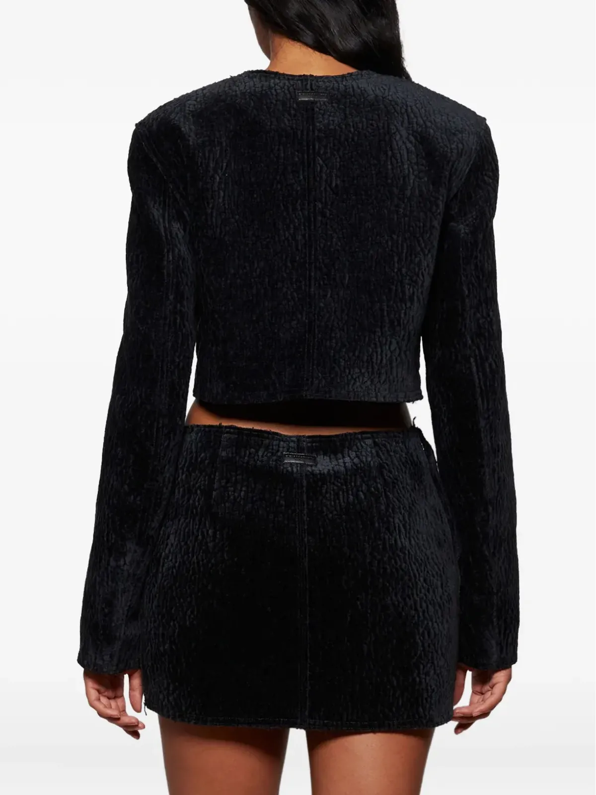 Alexander Wang ベルベット風クロップドジャケット - 画像5