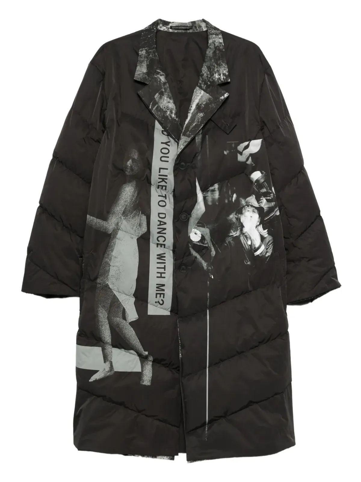 Yohji Yamamoto シングルブレスト パディッドコート - 画像1