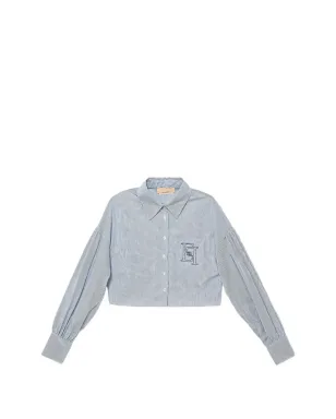 Elisabetta Franchi La Mia Bambina ストライプ刺繍シャツ - サムネイル1