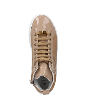 Elisabetta Franchi La Mia Bambina キルテッド ハイトップ スニーカー - サムネイル4
