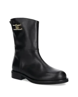 Elisabetta Franchi La Mia Bambina ロゴプレート アンクルブーツ - サムネイル1