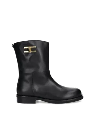 Elisabetta Franchi La Mia Bambina ロゴプレート アンクルブーツ - サムネイル2