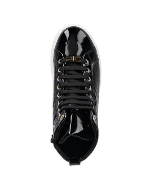 Elisabetta Franchi La Mia Bambina キルテッド ロゴディテール スニーカー - サムネイル4