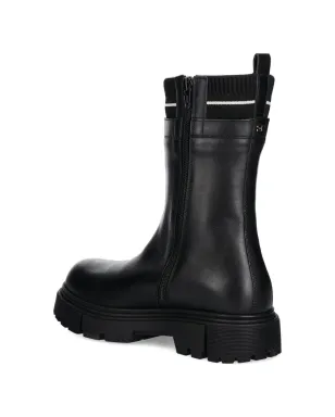 Elisabetta Franchi La Mia Bambina ロゴディテール リブド ブーツ - サムネイル3
