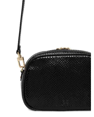 Elisabetta Franchi La Mia Bambina テクスチャード ロゴプレート バッグ - ブラック - サムネイル2