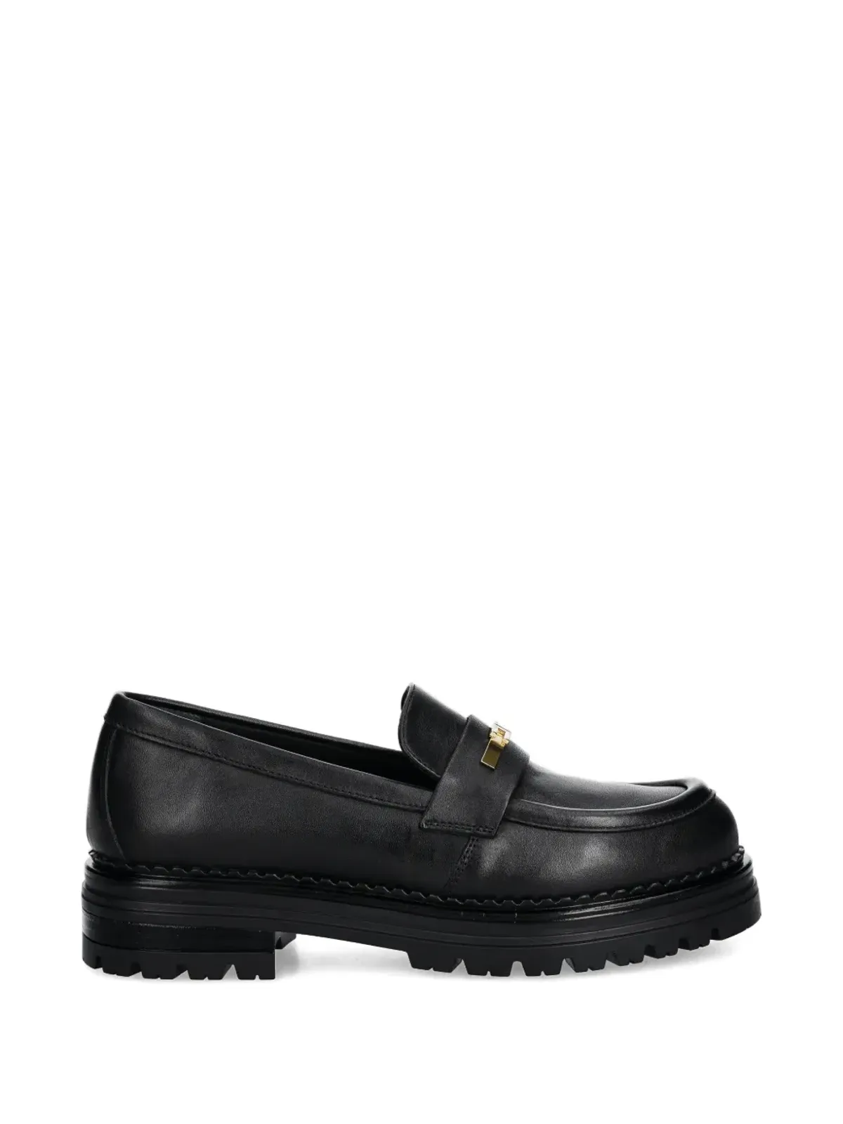 Elisabetta Franchi La Mia Bambina buckle-detail lug-sole loafers - Black - 画像2