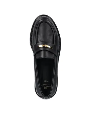 Elisabetta Franchi La Mia Bambina buckle-detail lug-sole loafers - Black - サムネイル4