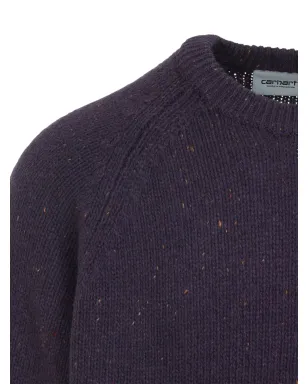 Carhartt WIP パープル スペックルド ラグラン セーター - サムネイル4