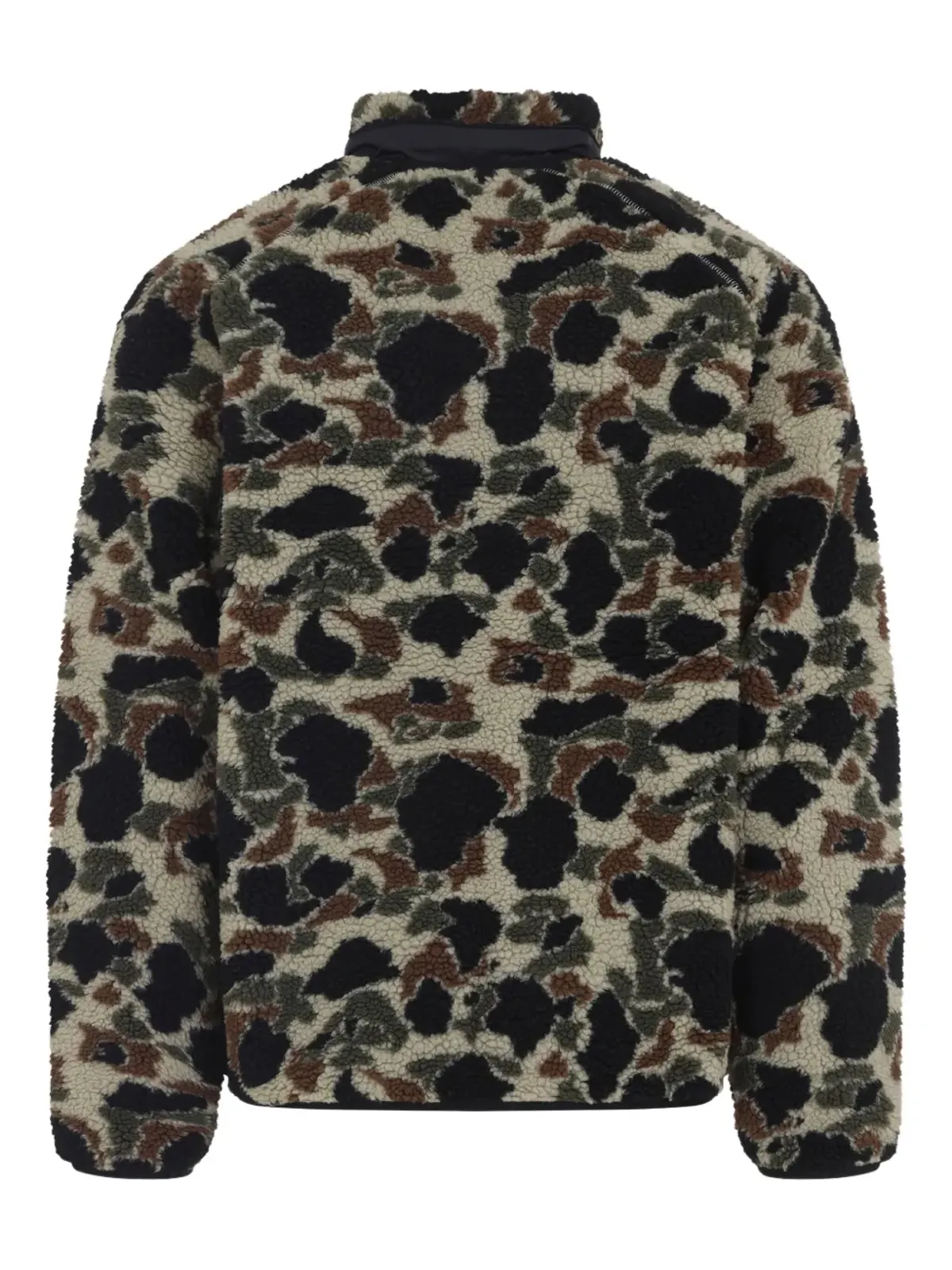 Carhartt WIP プリンティス ライナー カモフラージュ柄 フリースジャケット ブラック - 画像2