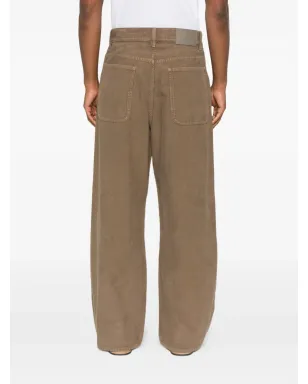Sunflower コーデュロイ ワイドレッグ ジーンズ ブラウン - サムネイル4
