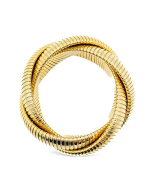 Jennifer Gibson Jewellery 1980s omega triple twist bangle - Gold - サムネイル1