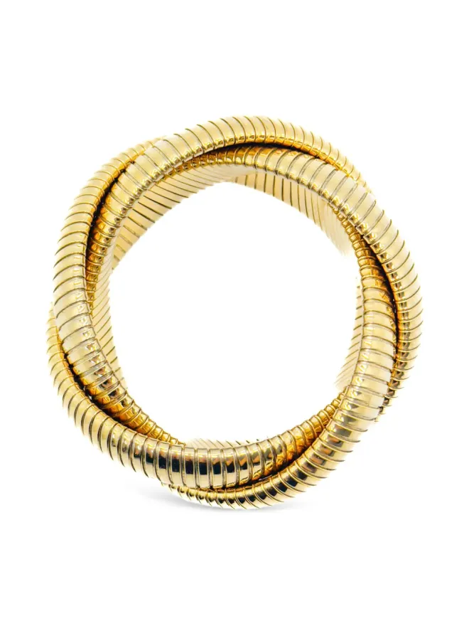 Jennifer Gibson Jewellery Jennifer Gibson Jewellery 1980s omega triple twist bangle - Goldの商品画像