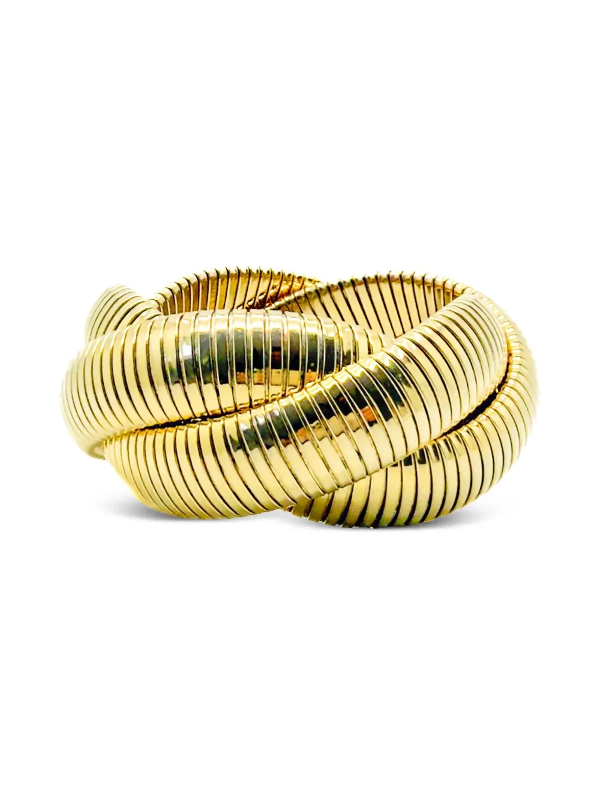 Jennifer Gibson Jewellery 1980s omega triple twist bangle - Gold - 画像5