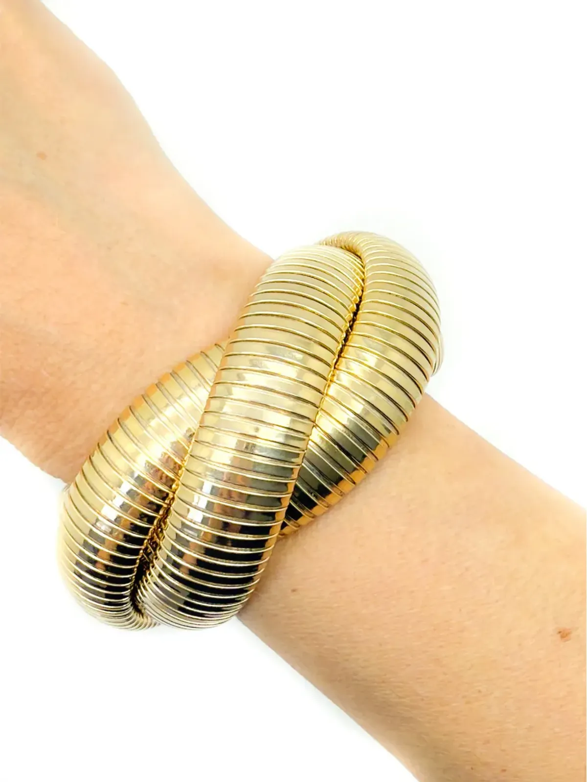 Jennifer Gibson Jewellery 1980s omega triple twist bangle - Gold - 画像2