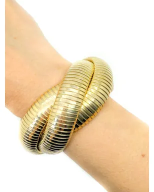 Jennifer Gibson Jewellery 1980s omega triple twist bangle - Gold - サムネイル2