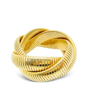 Jennifer Gibson Jewellery 1980s omega triple twist bangle - Gold - サムネイル3