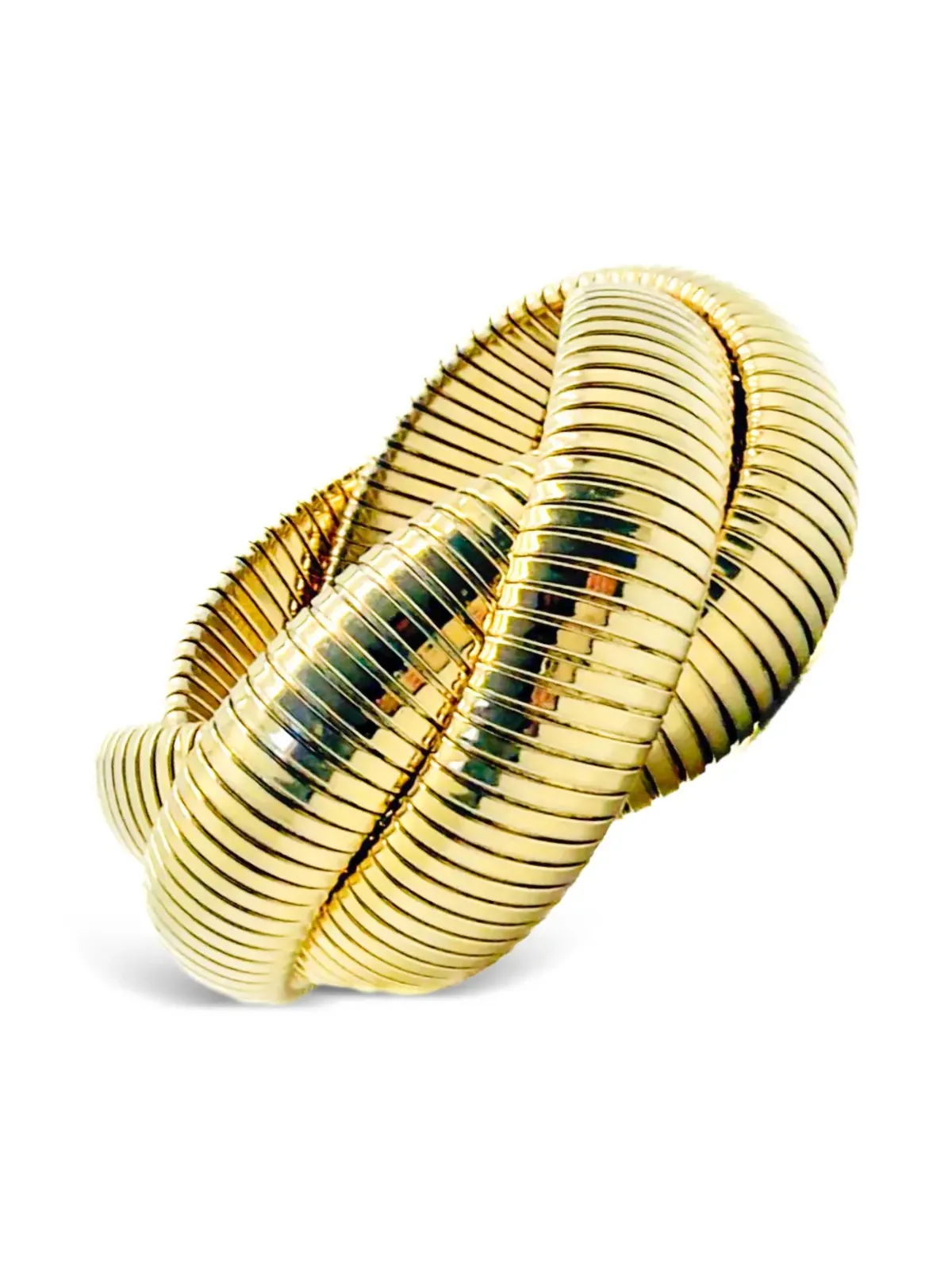 Jennifer Gibson Jewellery 1980s omega triple twist bangle - Gold - 画像4