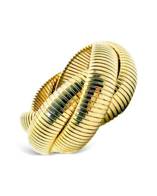 Jennifer Gibson Jewellery 1980s omega triple twist bangle - Gold - サムネイル4