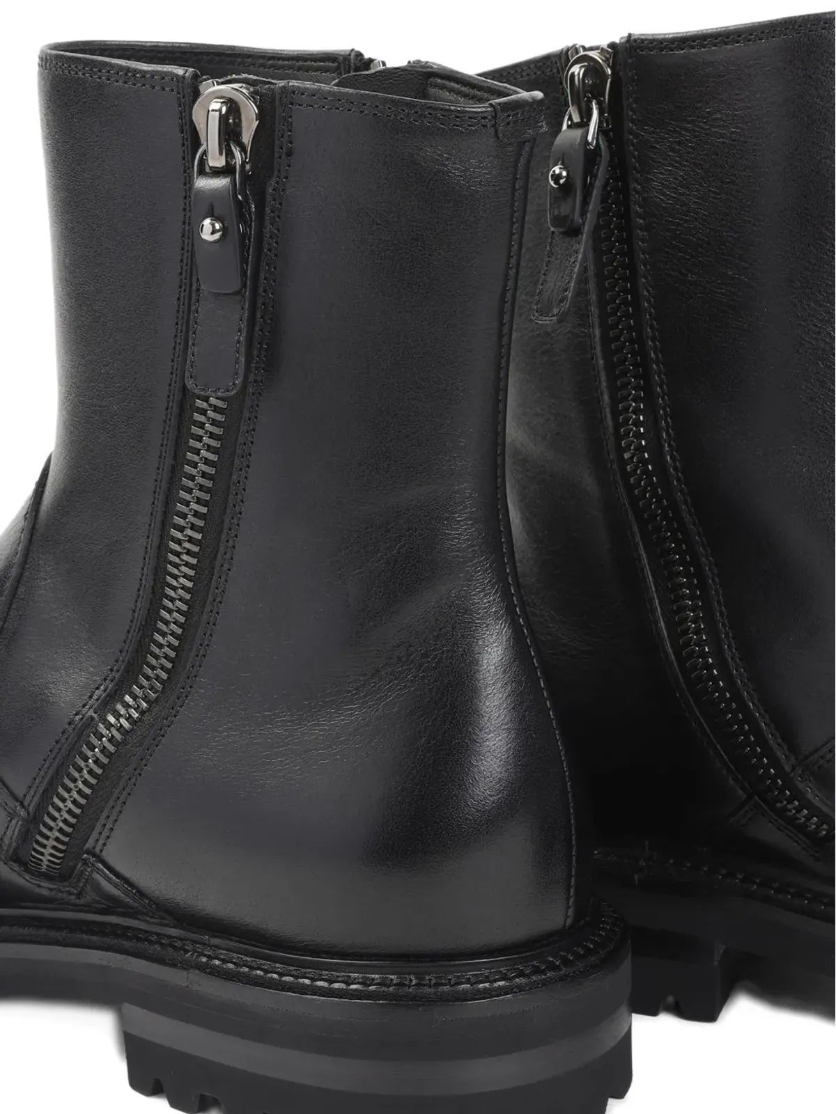 Giorgio Armani ジップレザーブーツ（ブラック） - 画像4