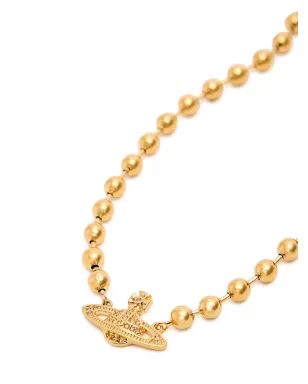 Vivienne Westwood テームズ ミニ 浮き彫り ボールチェーン ネックレス - ゴールド - サムネイル2