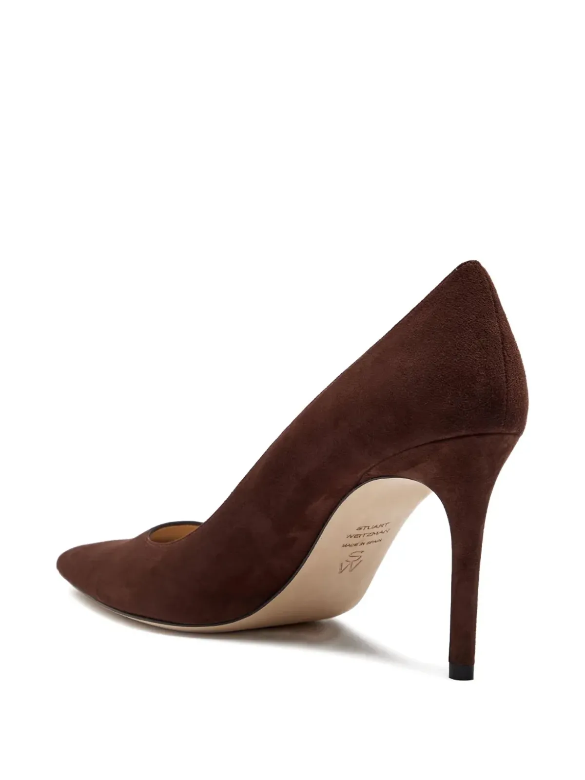 Stuart Weitzman ブラウンのパワースエードパンプス - 画像2