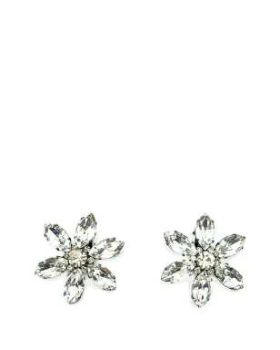Jennifer Gibson Jewellery 1980年代 ナヴェット クリスタル フラワー ピアス - サムネイル1