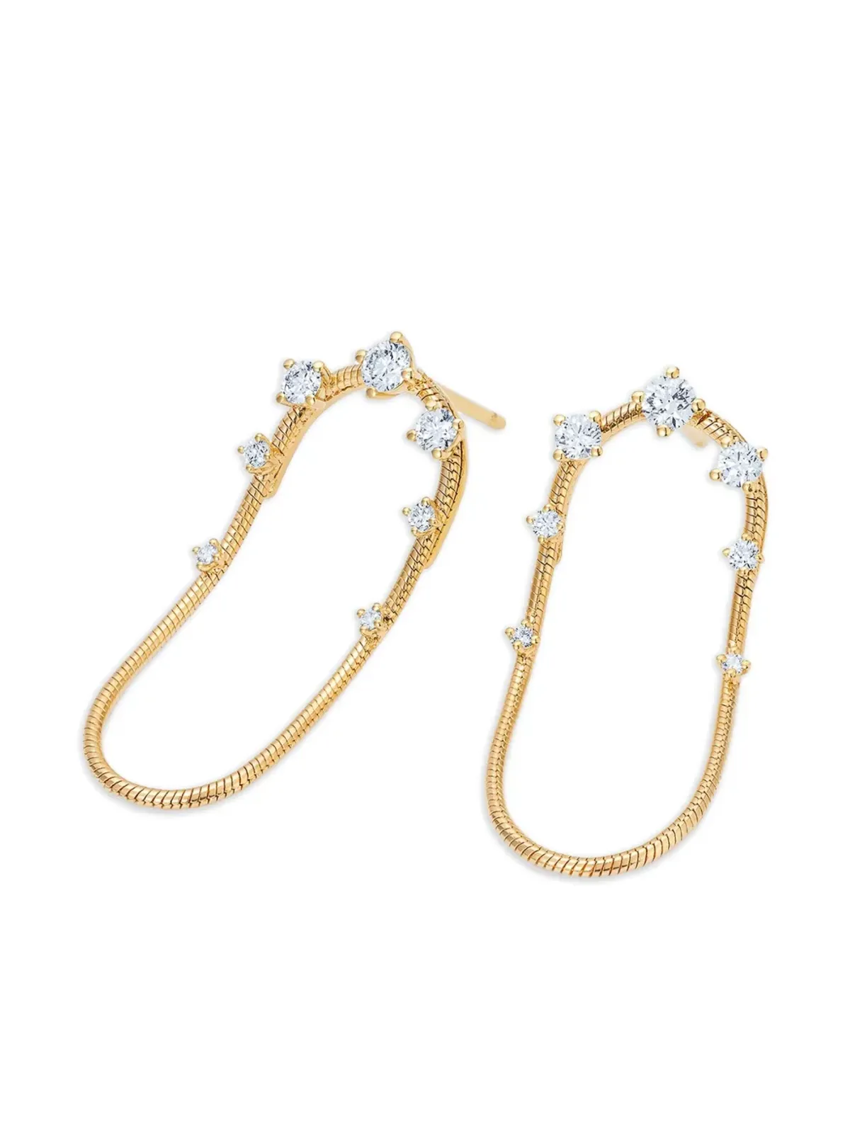 Fernando Jorge 18K イエローゴールド ダイヤモンド イヤリング - 画像3