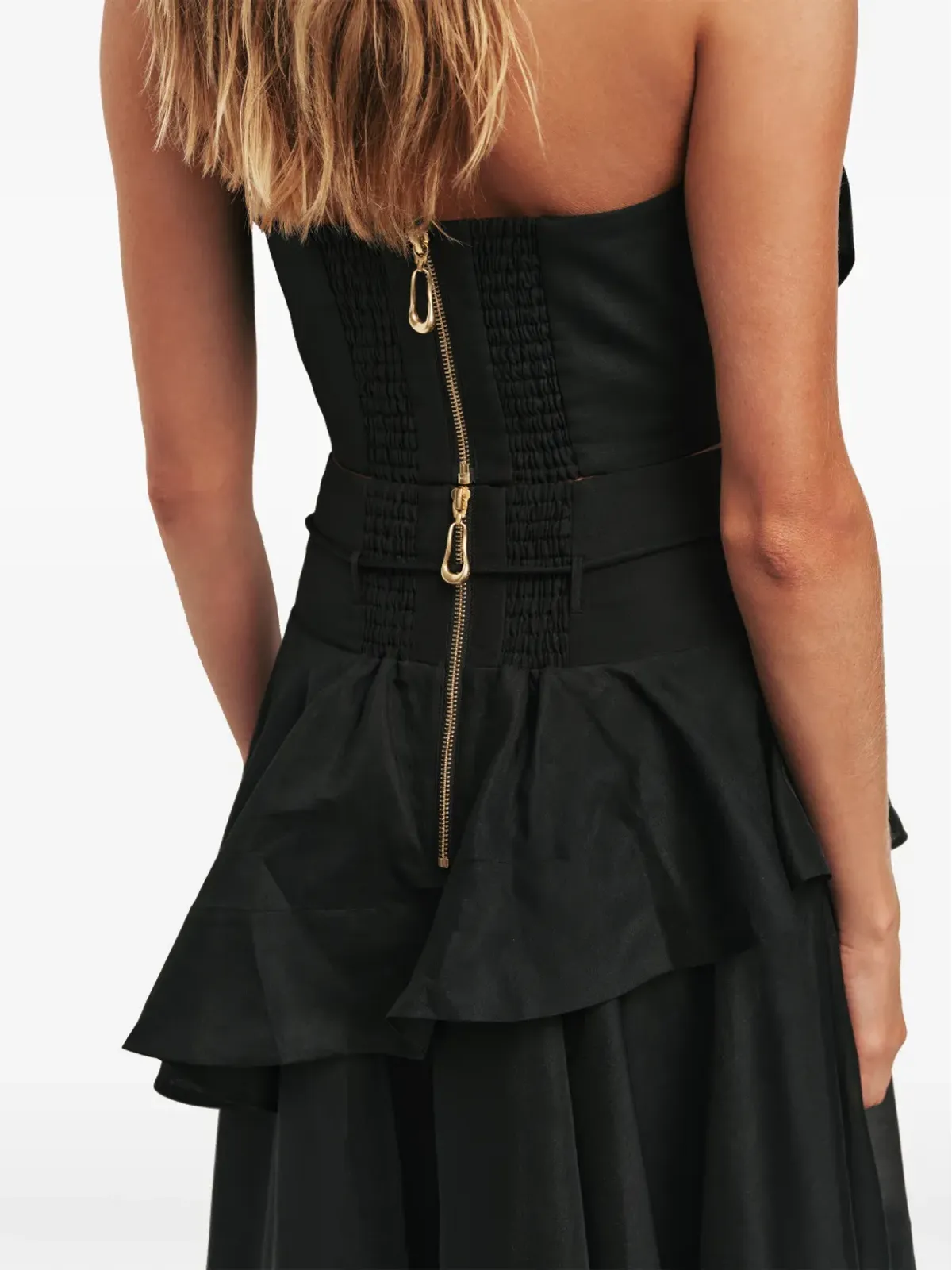 Aje Selestia ruffled top - Black - 画像5