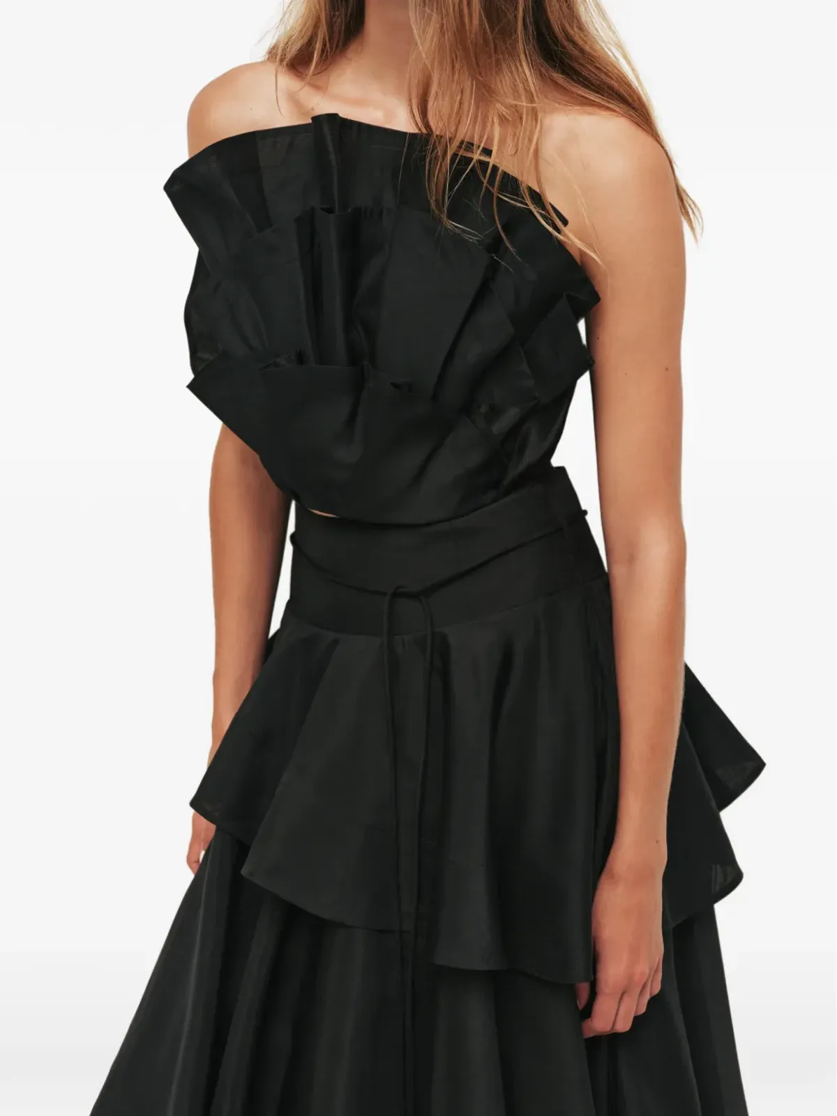 Aje Selestia ruffled top - Black - 画像3