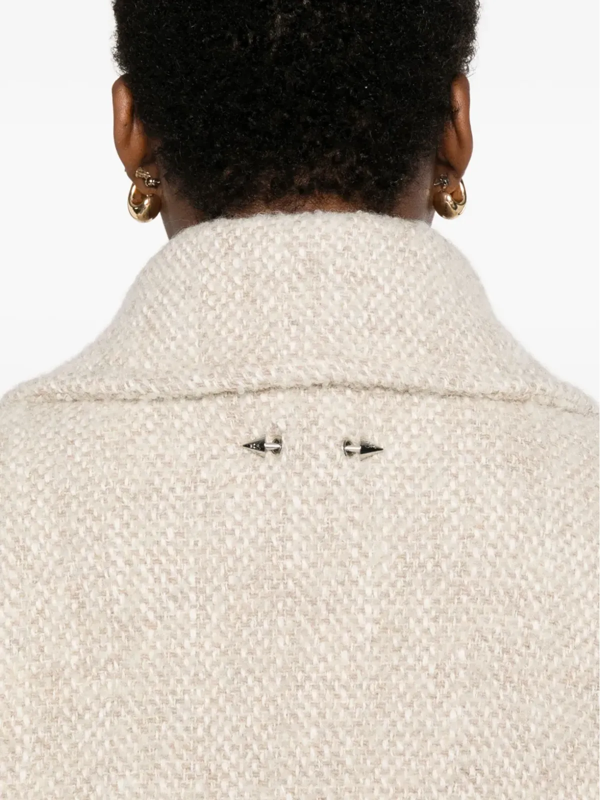 Patrizia Pepe シングルブレストコート FG49 White Greige - 画像5