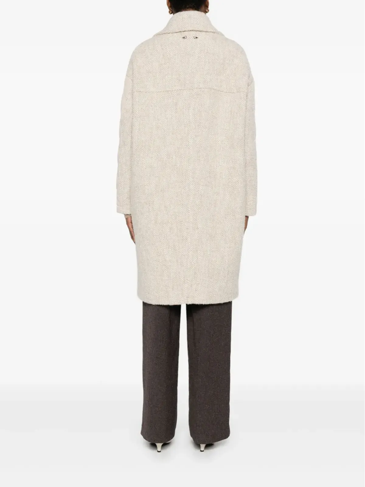 Patrizia Pepe シングルブレストコート FG49 White Greige - 画像4
