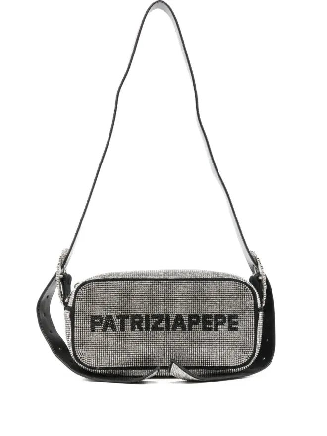 Patrizia Pepe Patrizia Pepe クリスタル装飾ショルダーバッグ（シルバー）の商品画像
