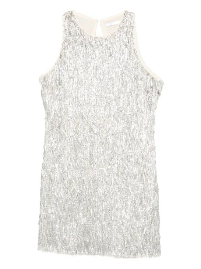 Patrizia Pepe Patrizia Pepe スパンコール装飾ミニドレス - グレーの商品画像