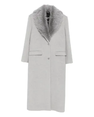 Patrizia Pepe フェイクファー・シングルブレストコート グレー - サムネイル1