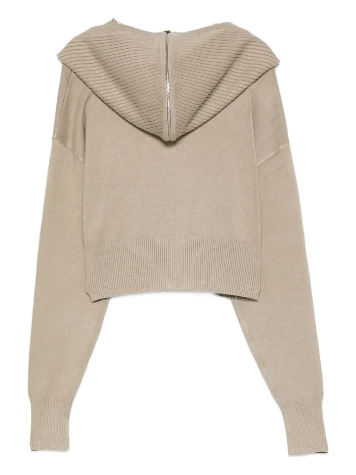 Patrizia Pepe フード付きリブ編みカーディガン - 画像2