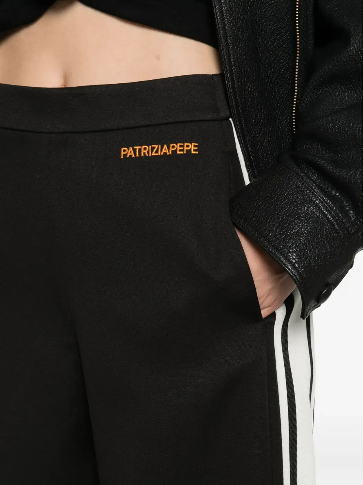 Patrizia Pepe ワイドレッグハイウエストパンツ - ブラック - 画像5