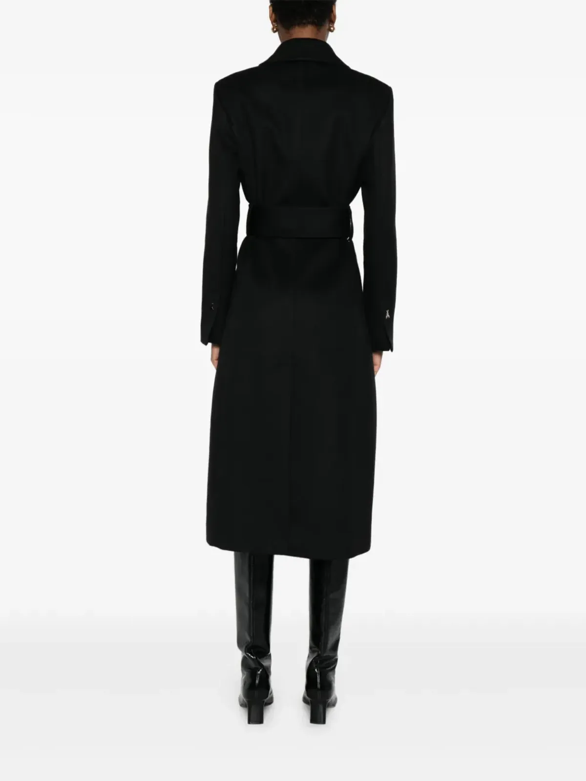 Patrizia Pepe ベルト付きシングルブレストコート - 画像4
