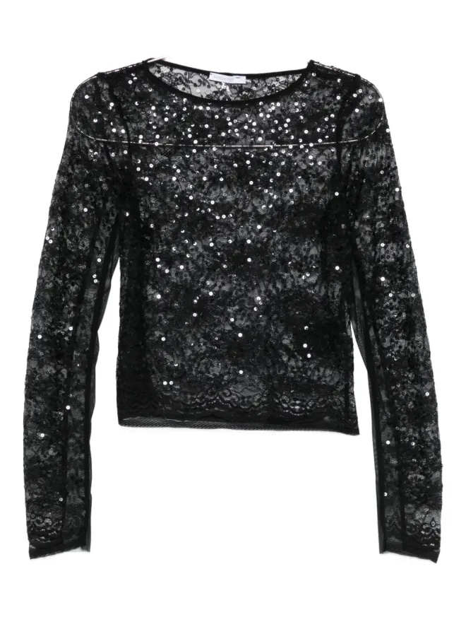 Patrizia Pepe Patrizia Pepe スパンコール装飾の長袖トップスの商品画像