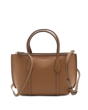 Tory Burch Perry ジップトップ レザー トートバッグ ブラウン - サムネイル1