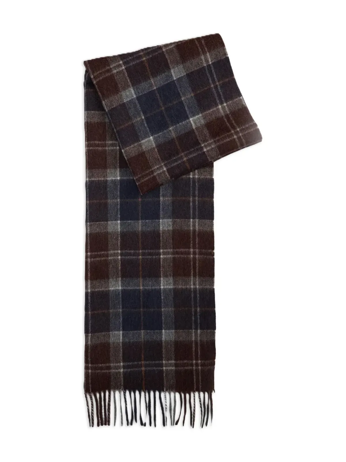 Barbour タータン柄フリンジスカーフ - 画像2