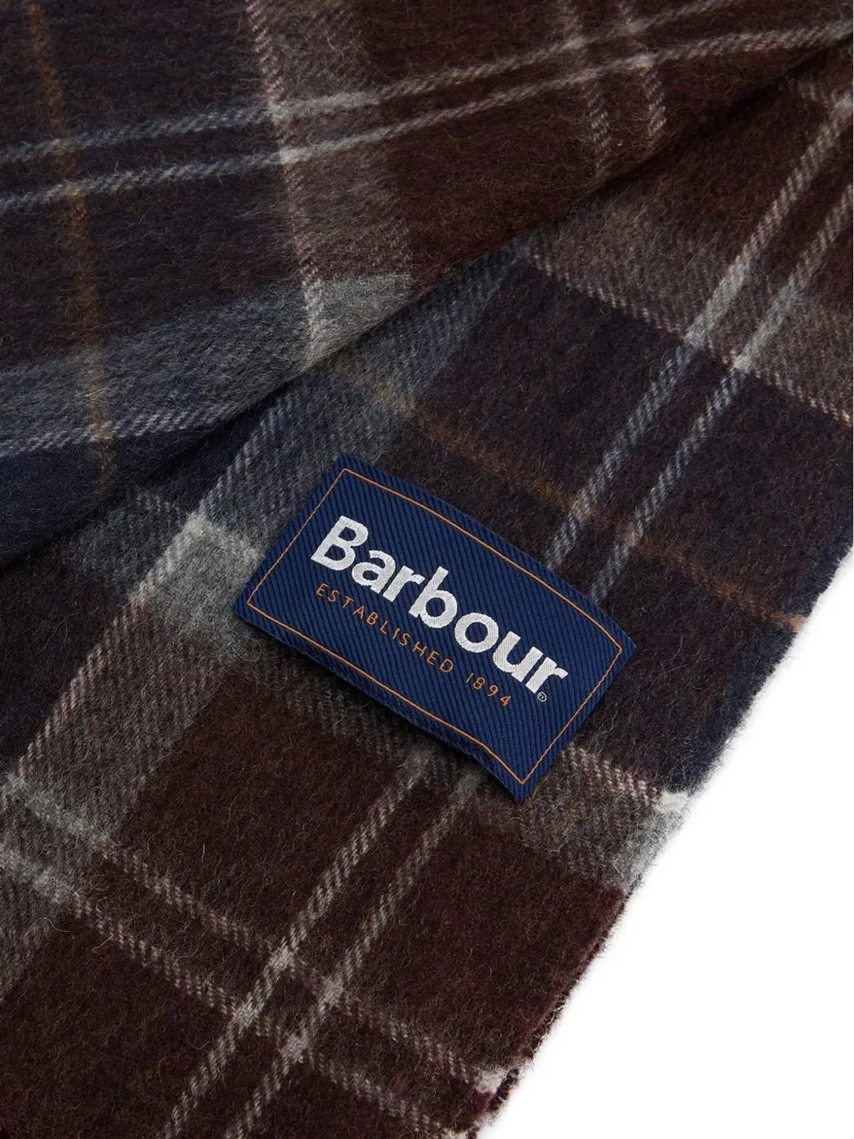 Barbour タータン柄フリンジスカーフ - 画像3