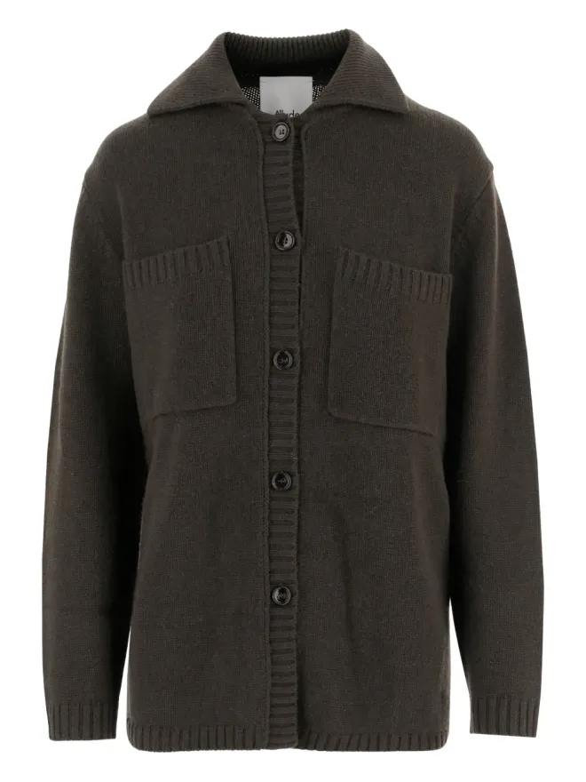 Allude Allude ボタン付きパッチポケット カーディガンの商品画像