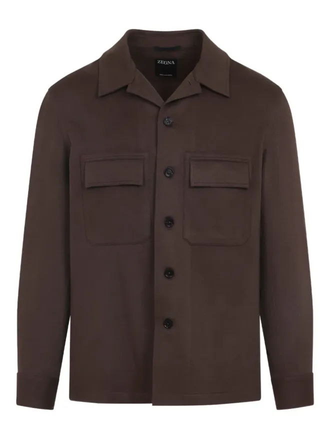 ZEGNA Zegna ダブルポケット カシミア シャツジャケットの商品画像