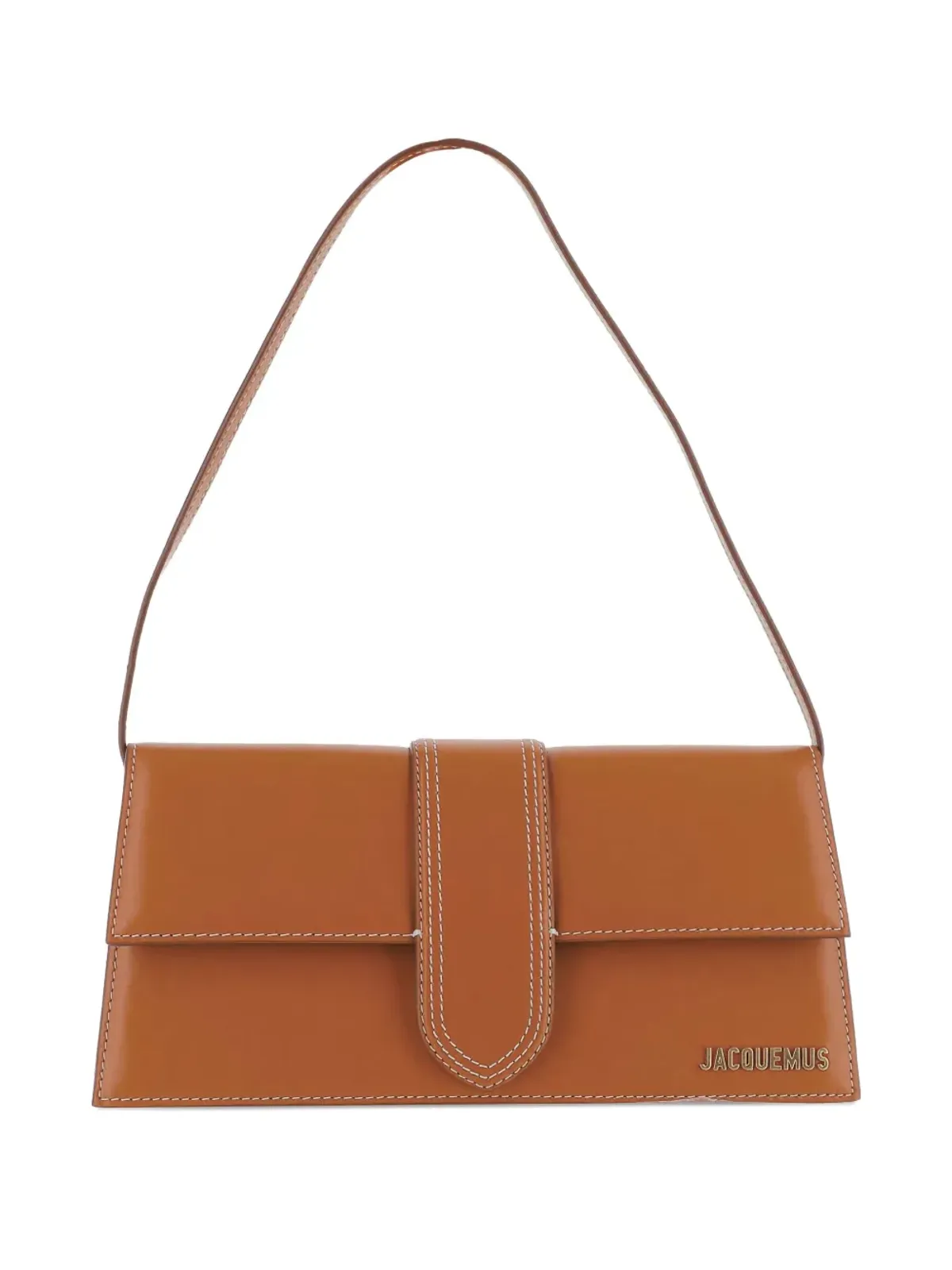 Jacquemus The Long Bambino leather flap-closure shoulder bag - Brown - 画像2