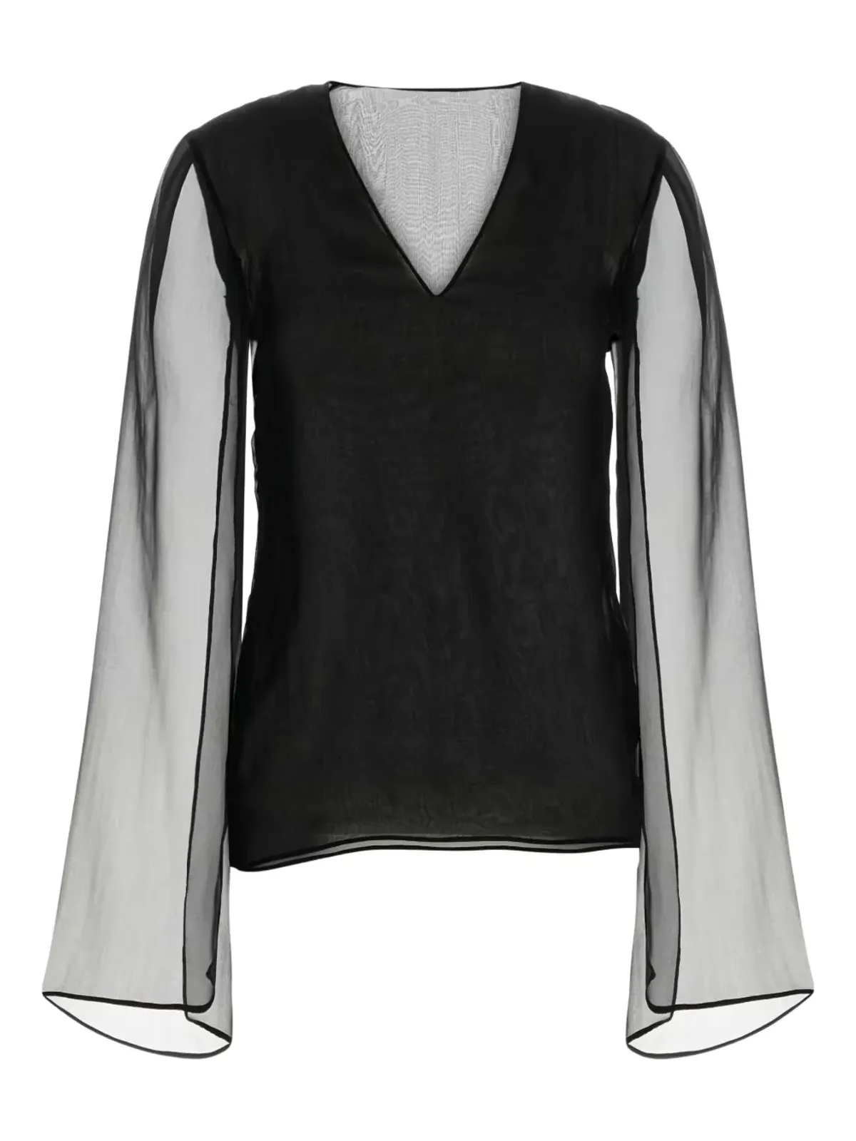 Alberta Ferretti シアー袖のシルクブラウス - 画像1