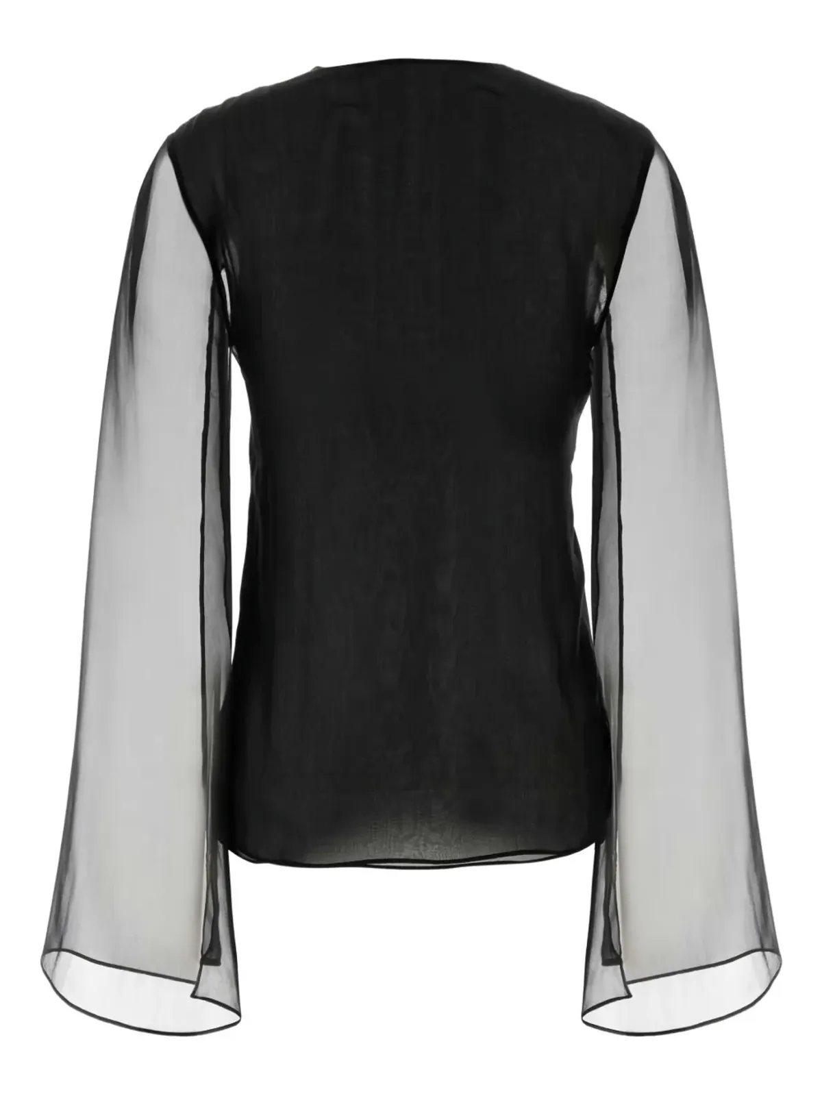 Alberta Ferretti シアー袖のシルクブラウス - 画像2