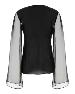 Alberta Ferretti シアー袖のシルクブラウス - サムネイル2