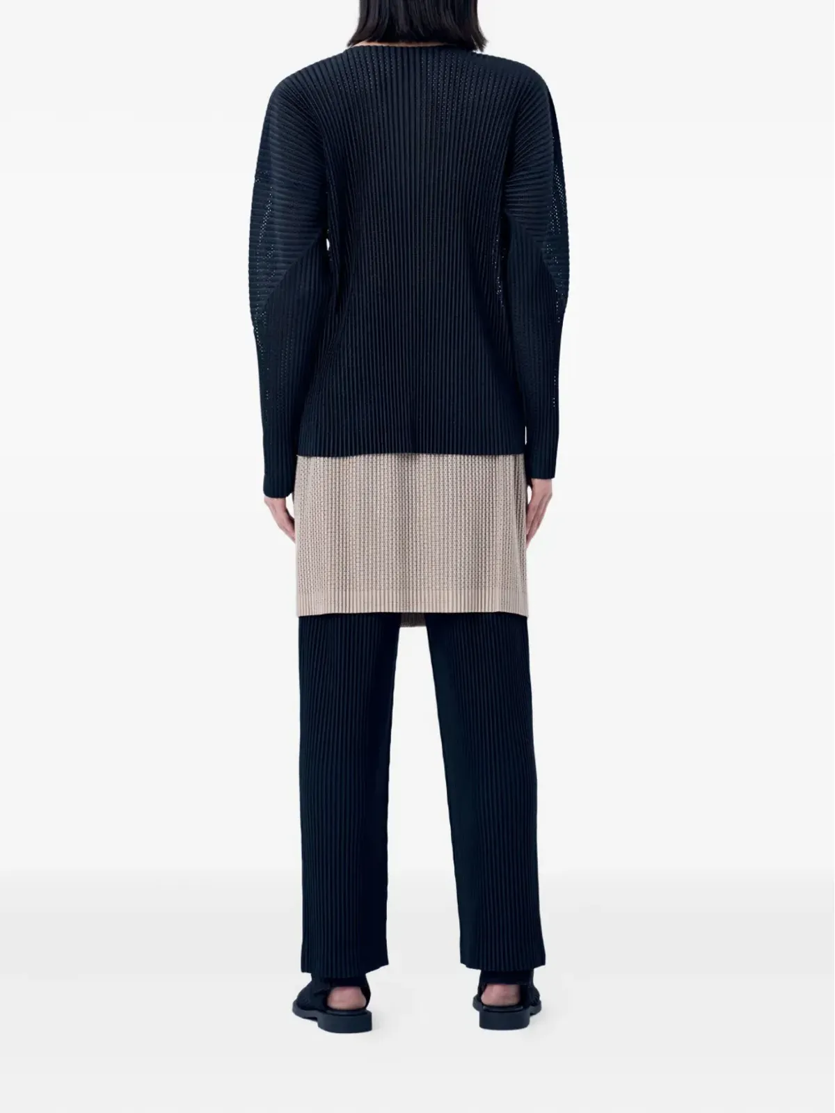 Homme Plissé Issey Miyake プリーツトップス ブラック - 画像3