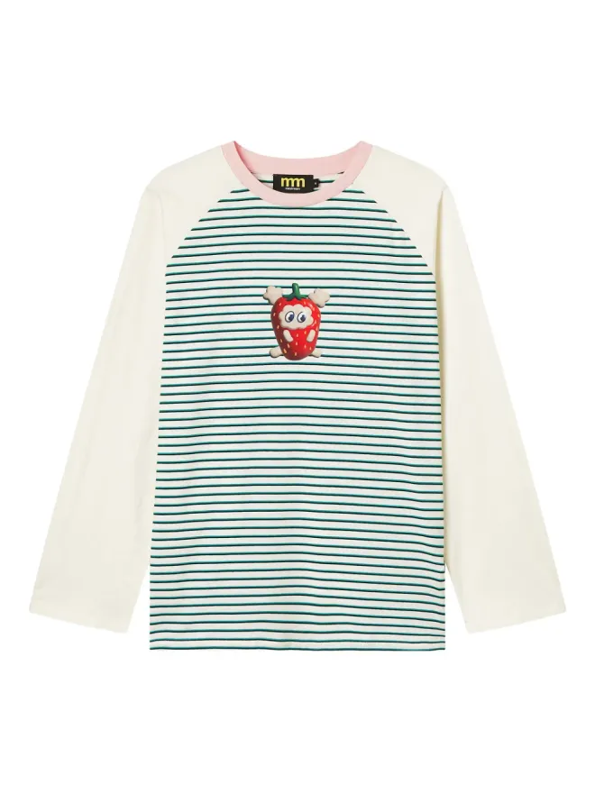 Mini Cream Mini Cream いちごプリントストライプトップスの商品画像